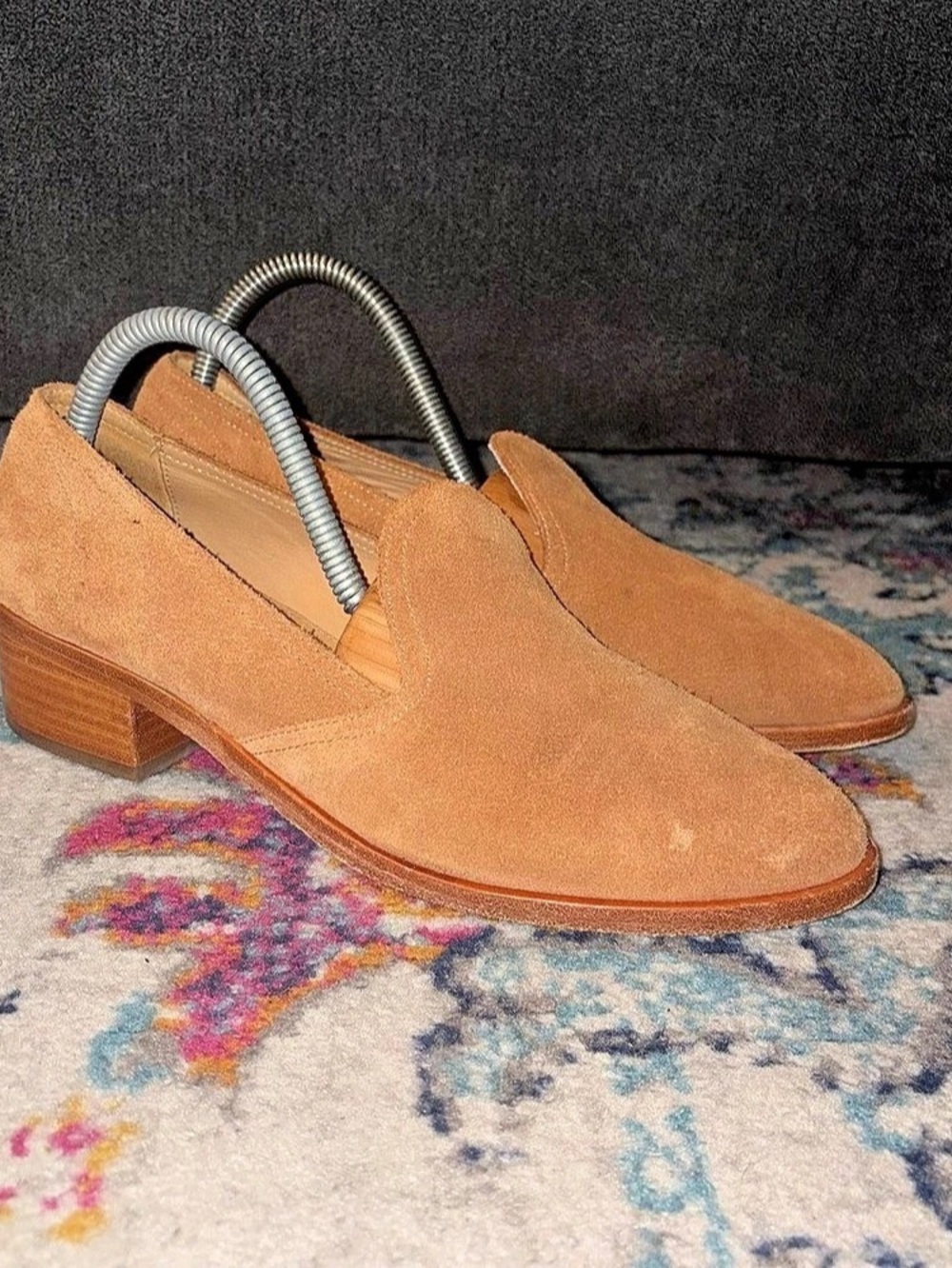 Women’s Soludos Sophia Block-Heel Loafer Suede Brown US 9